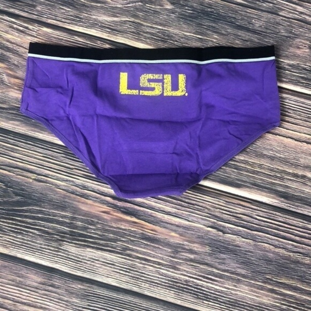 Nuyu LSU Tigers Boyshort Panties Purple Vintage Screen Print Womens L NCAA
